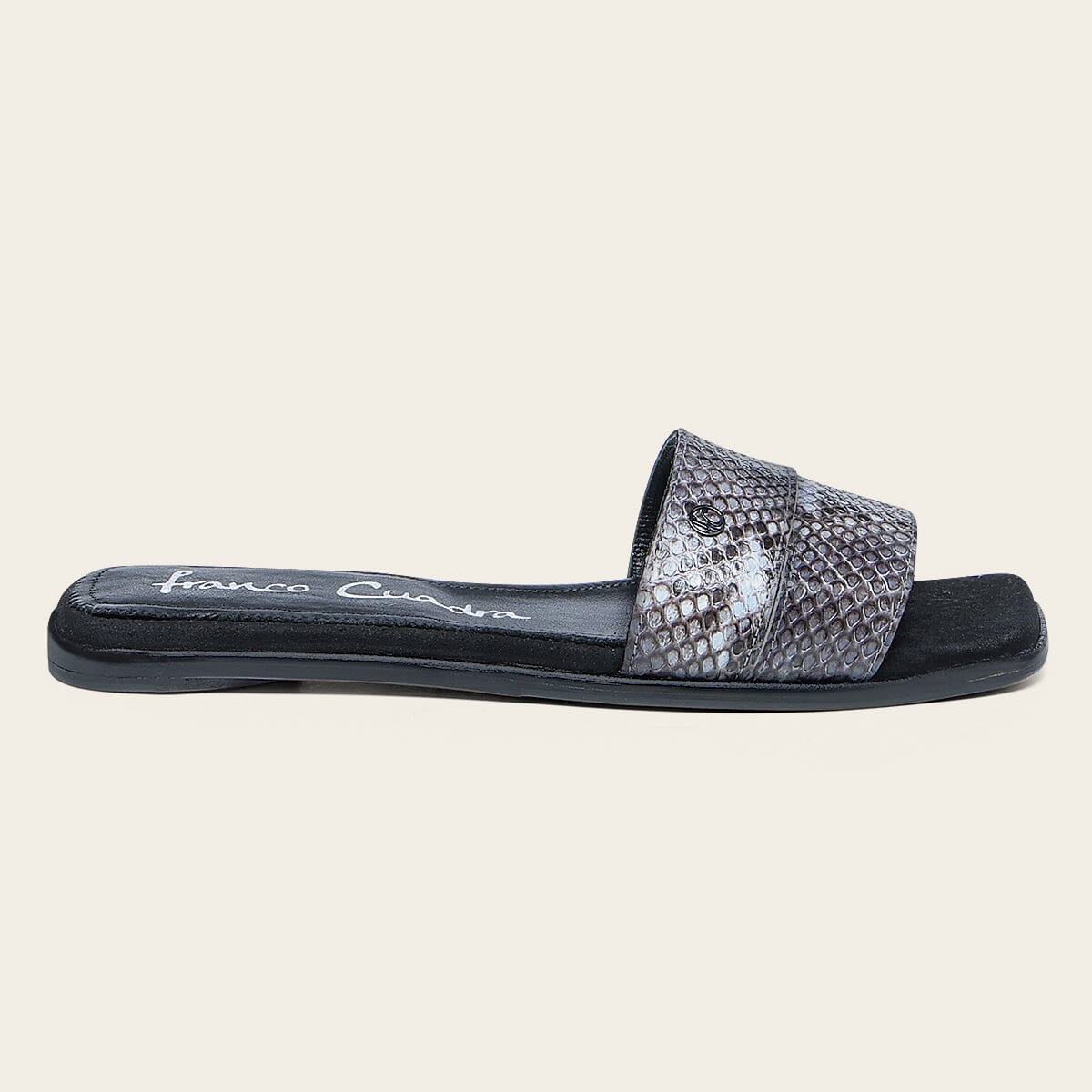 Sandalia en piel genuina de pitón para dama - Imagen 3