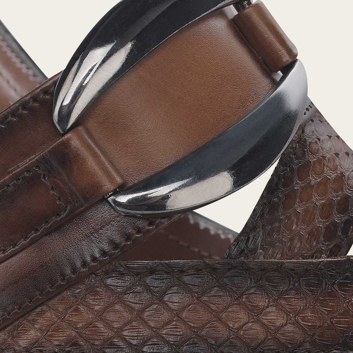 Sandalia en piel genuina de pitón para dama - Imagen 6