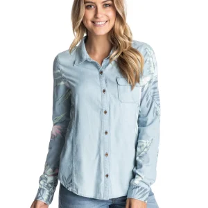 ROXY TROPIC CLASSIC | CAMISA DE ALGODÓN CON DETALLES FLORALES