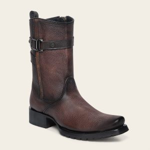 Bota urbana en piel genuina de venado para caballero