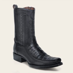 Bota casual en piel genuina de alligator para caballero