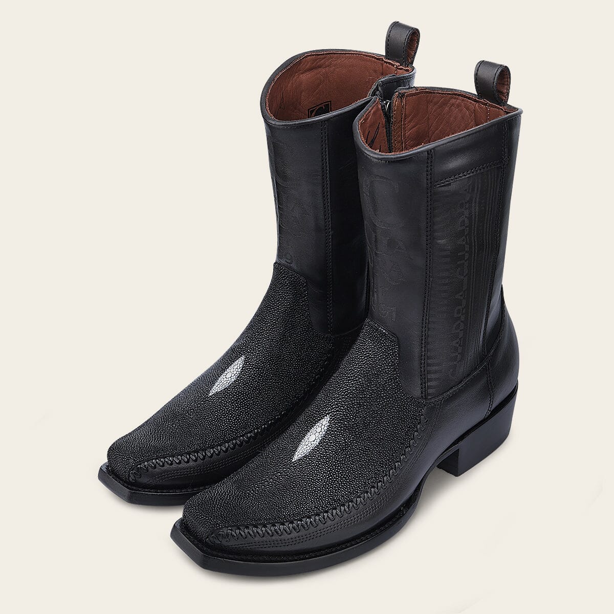 Bota casual en piel genuina de mantarraya para caballero - Imagen 8