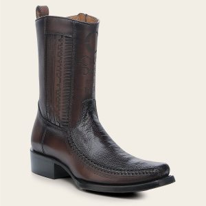 Bota casual en piel genuina de pata de avestruz para caballero