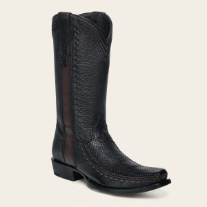 Bota tradicional en piel genuina de pitón para caballero