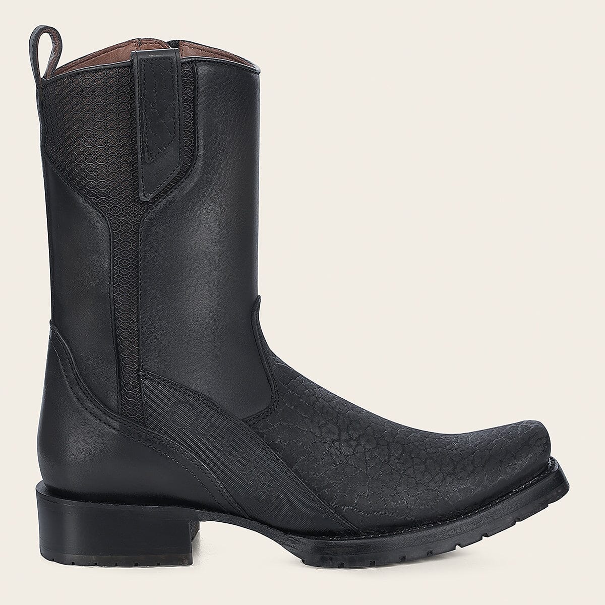 Bota casual en piel genuina de cuello de toro para caballero - Imagen 4