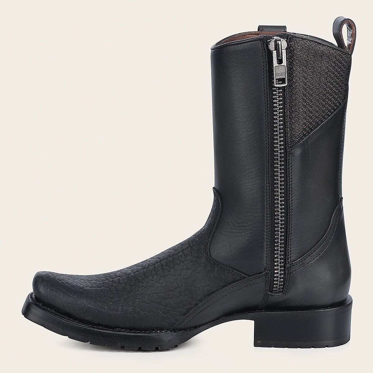 Bota casual en piel genuina de cuello de toro para caballero - Imagen 8