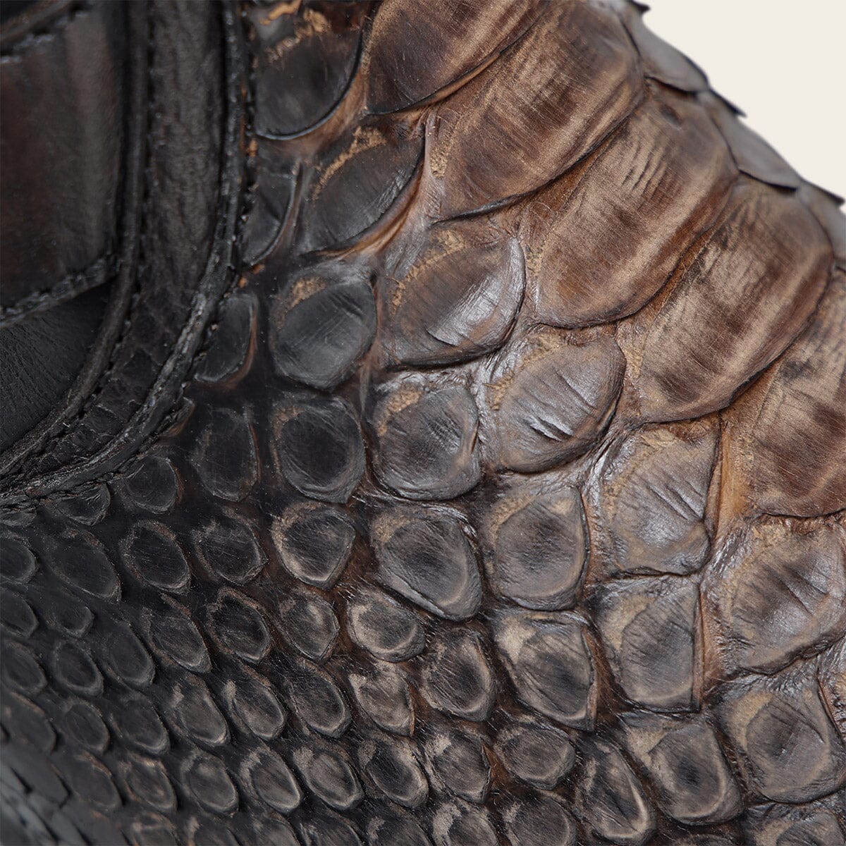 Bota biker en piel genuina de pitón para caballero - Imagen 8