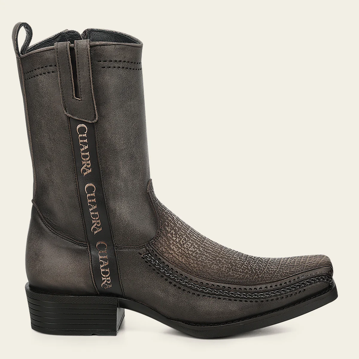 Bota urbana en piel genuina de tiburón para caballero - Imagen 4