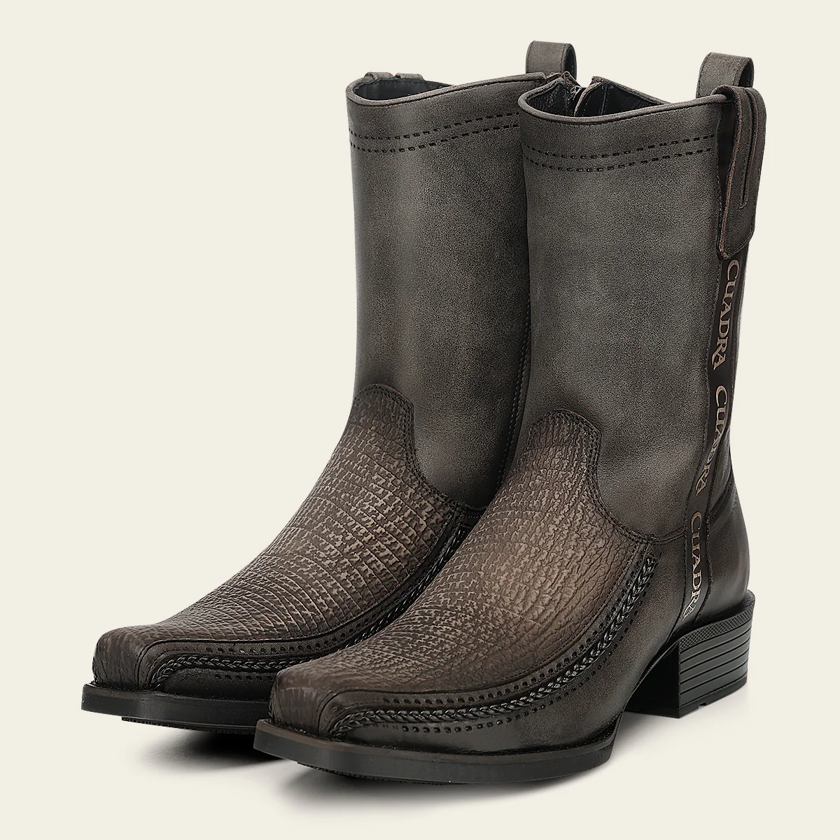 Bota urbana en piel genuina de tiburón para caballero - Imagen 5