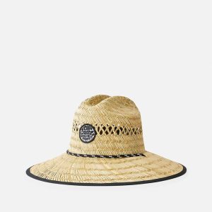 RIP CURL LOGO STRAW HAT | SOMBRERO DE PAJA CON CORDÓN AJUSTABLE
