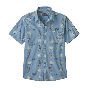 PATAGONIA GO TO SHIRT HOBSON SPACED LAGO BLUE | CAMISA DE MANGA CORTA