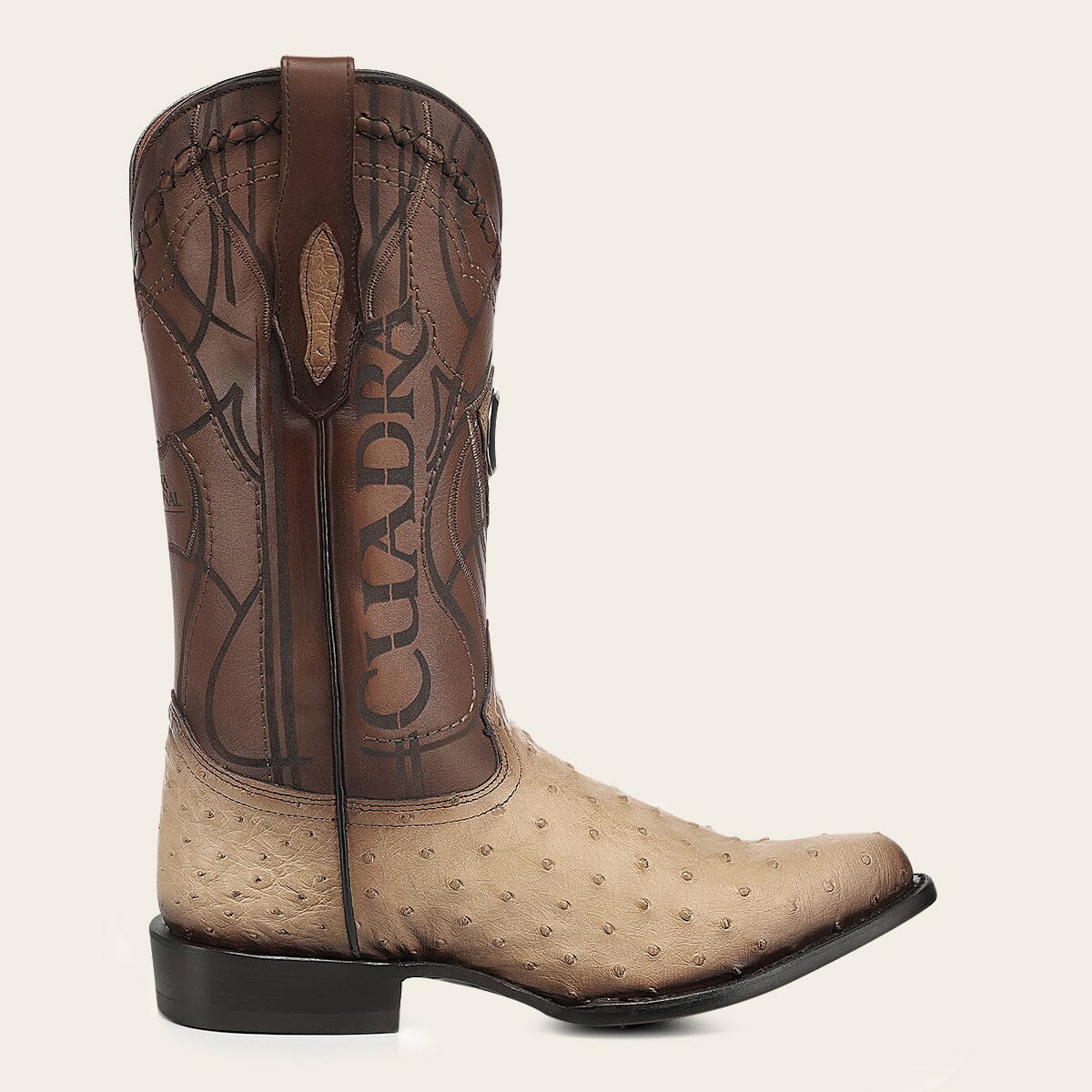 Bota tradicional Orígenes en piel genuina de avestruz para caballero - Imagen 3