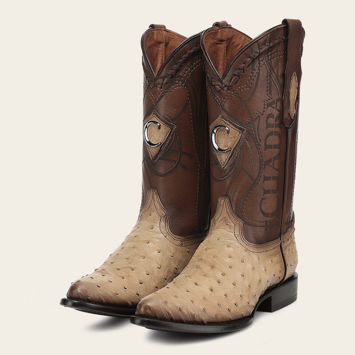 Bota tradicional Orígenes en piel genuina de avestruz para caballero - Imagen 8