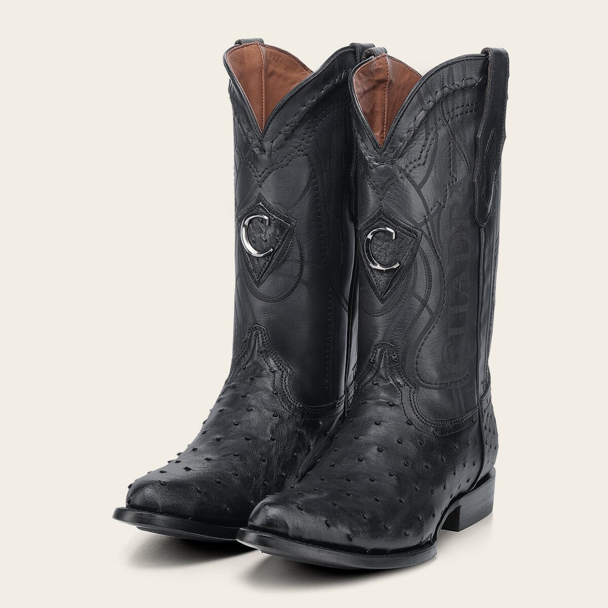 Bota tradicional Orígenes en piel genuina de avestruz para caballero - Imagen 7