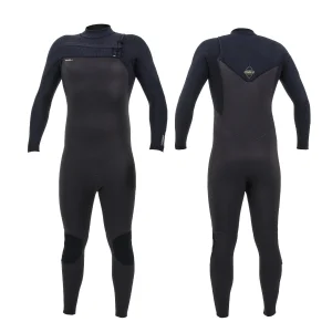 ONEILL HYPERFREAK 4/3 + CHEST ZIP RAVEN BLACK FULL WETSUIT