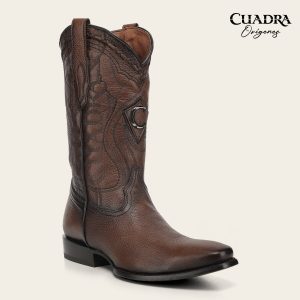 Bota tradicional Orígenes en piel genuina de venado italiano para caballero