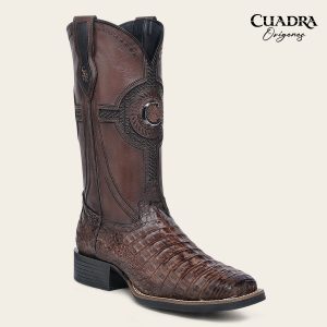 Bota rodeo Orígenes en piel genuina de fuscus para caballero