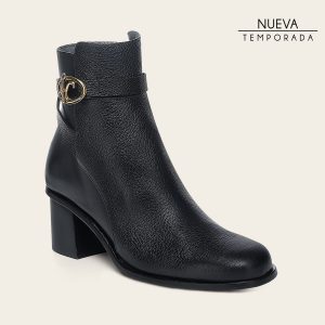 Botín de vestir en piel genuina de venado para dama