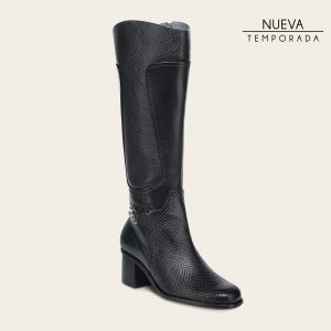 Bota de vestir en piel genuina de pitón para dama