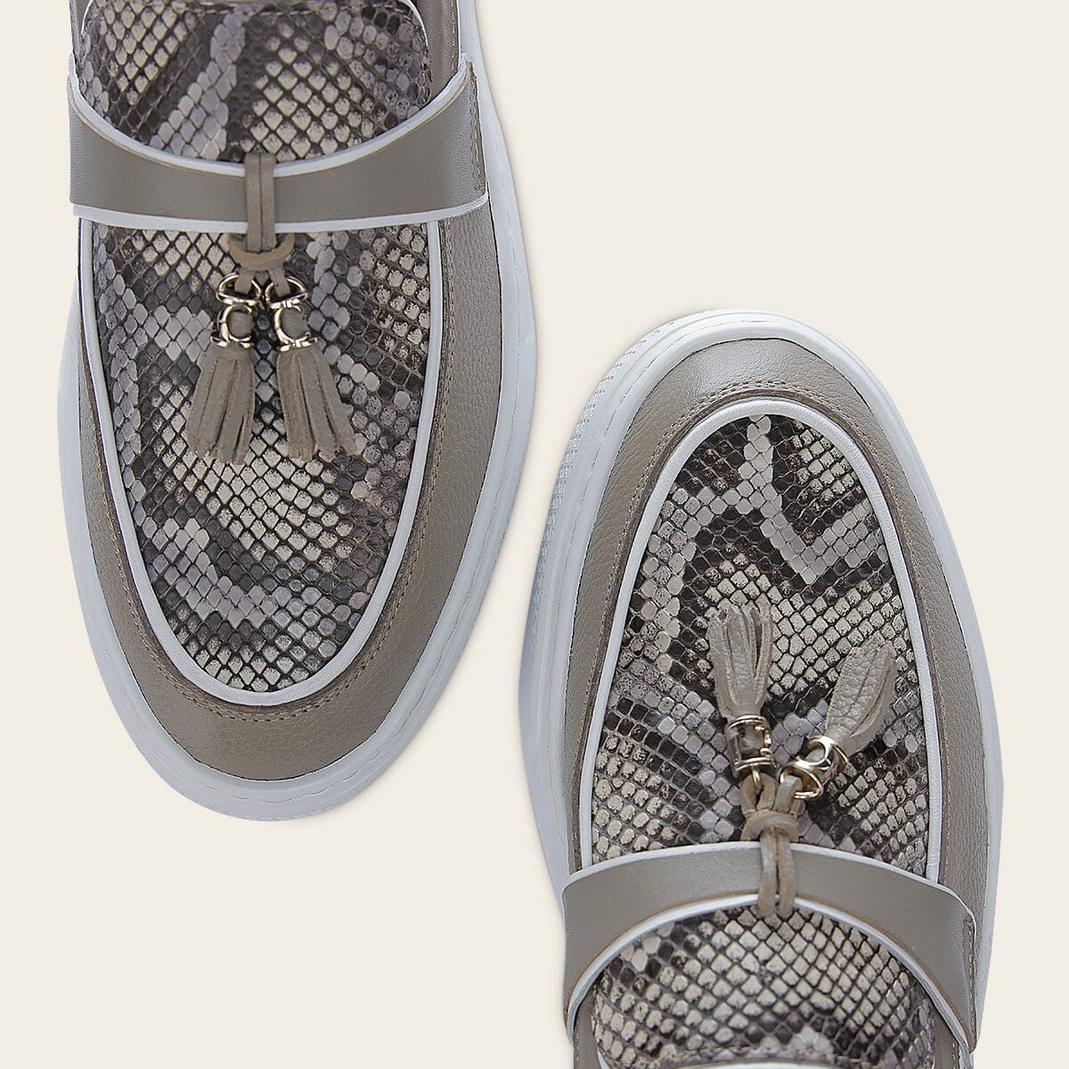 Mocasín en piel genuina de pitón para dama - Imagen 7