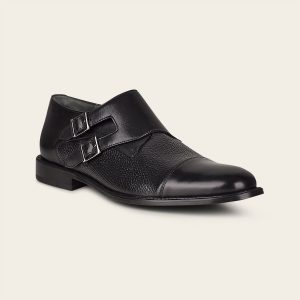 Calzado monkstrap en piel genuina de venado