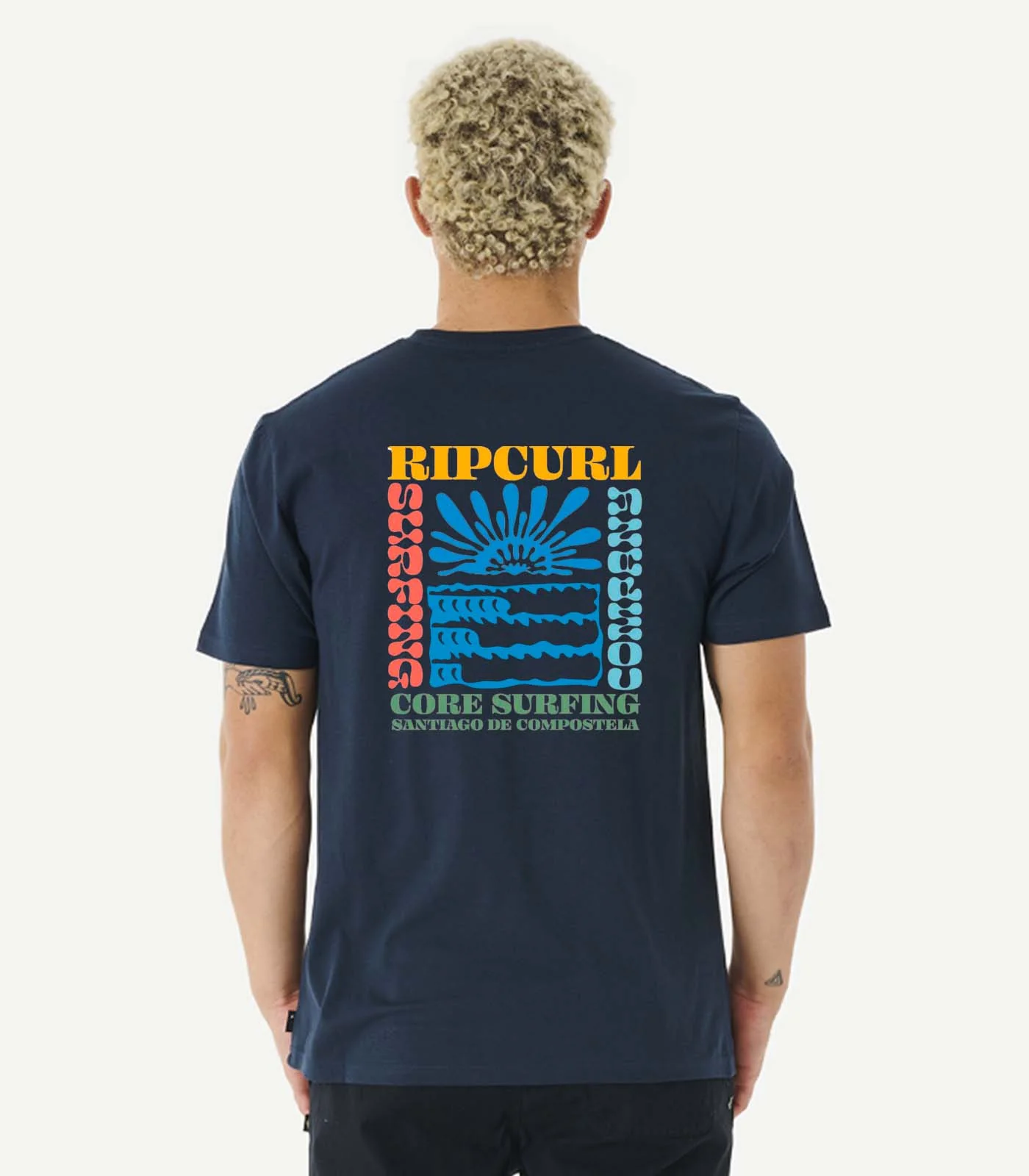 CAMISETA CORE SURFING X RIP CURL SANTIAGO DE COMPOSTELA DESTINATION COOL BLUE | CAMISETA SURFERA