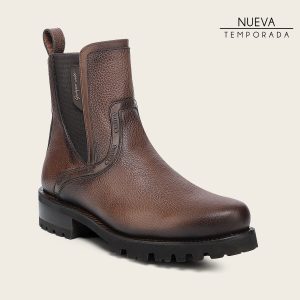 Botín urbano en piel genuina de venado italiano para Caballero