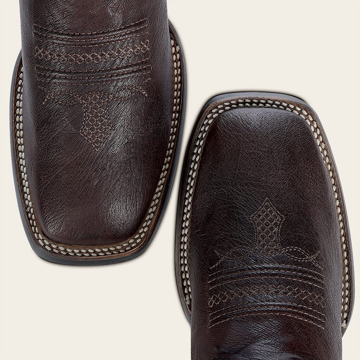 Bota rodeo en piel genuina de panza de avestruz para caballero - Imagen 9