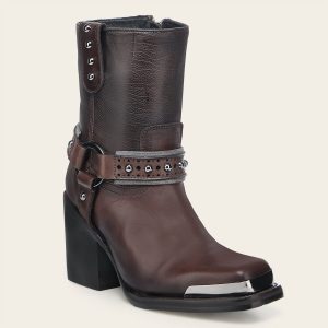 Botín biker en piel genuina para dama