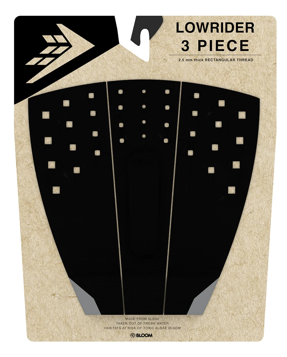 FIREWIRE LOWRIDER THIN 3 PIECE TRACTION PAD BLACK | GRIP DE SURF
