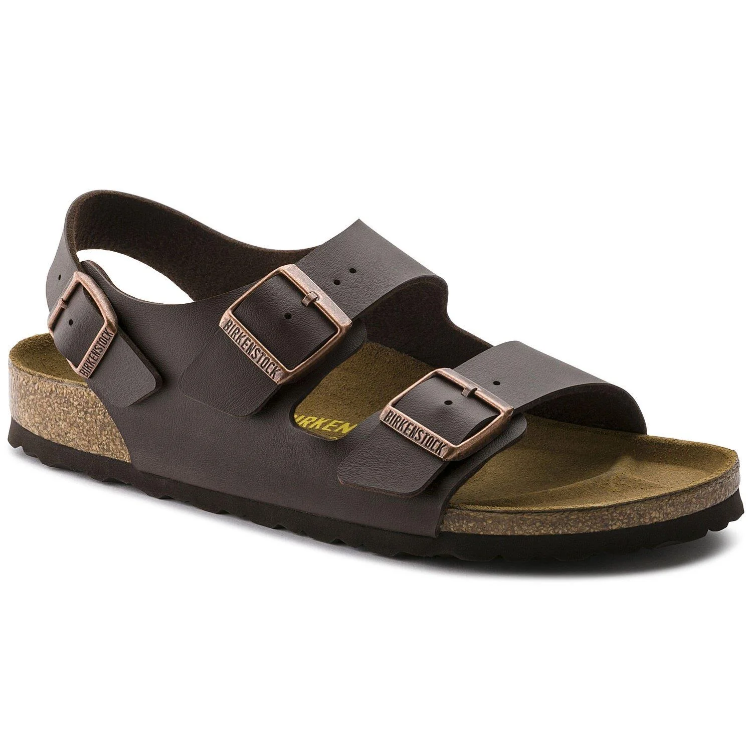 BIRKENSTOCK MILANO BIRKO-FLOR DARK BROWN | SANDALIAS UNISEX CON SOPORTE EXTRA - Imagen 2