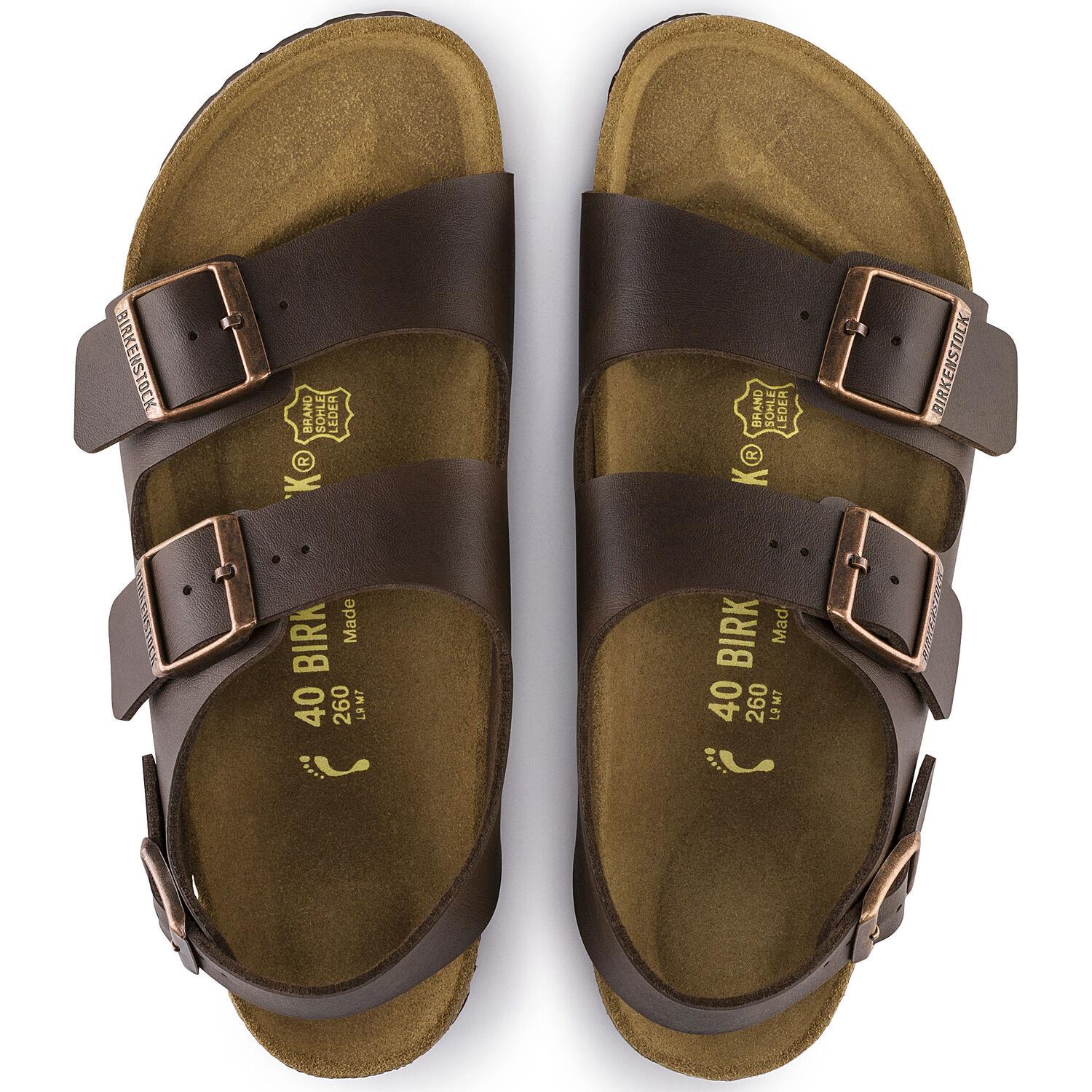 BIRKENSTOCK MILANO BIRKO-FLOR DARK BROWN | SANDALIAS UNISEX CON SOPORTE EXTRA - Imagen 3
