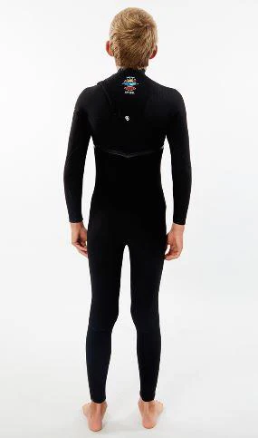 RIP CURL JUNIOR FLASH BOMB 4/3 E6 CHEST ZIP BLACK 2023 - Imagen 3