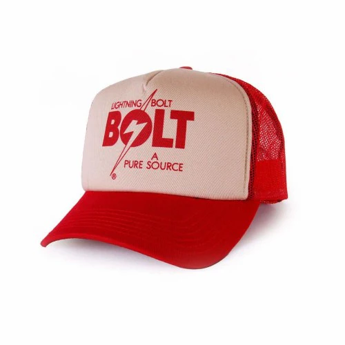 LIGHTNING BOLT A PURE SOURCE TRUCKER CAP RED | GORRA TRUCKER AJUSTABLE - Imagen 2