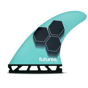 FUTURES AM1 HONEYCOMB THUSTER TEAL/NAVY | JUEGO DE QUILLAS THRUSTER MEDIANO