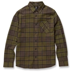VOLCOM CADEN PLAID MILITARY | CAMISA DE FRANELA A CUADROS