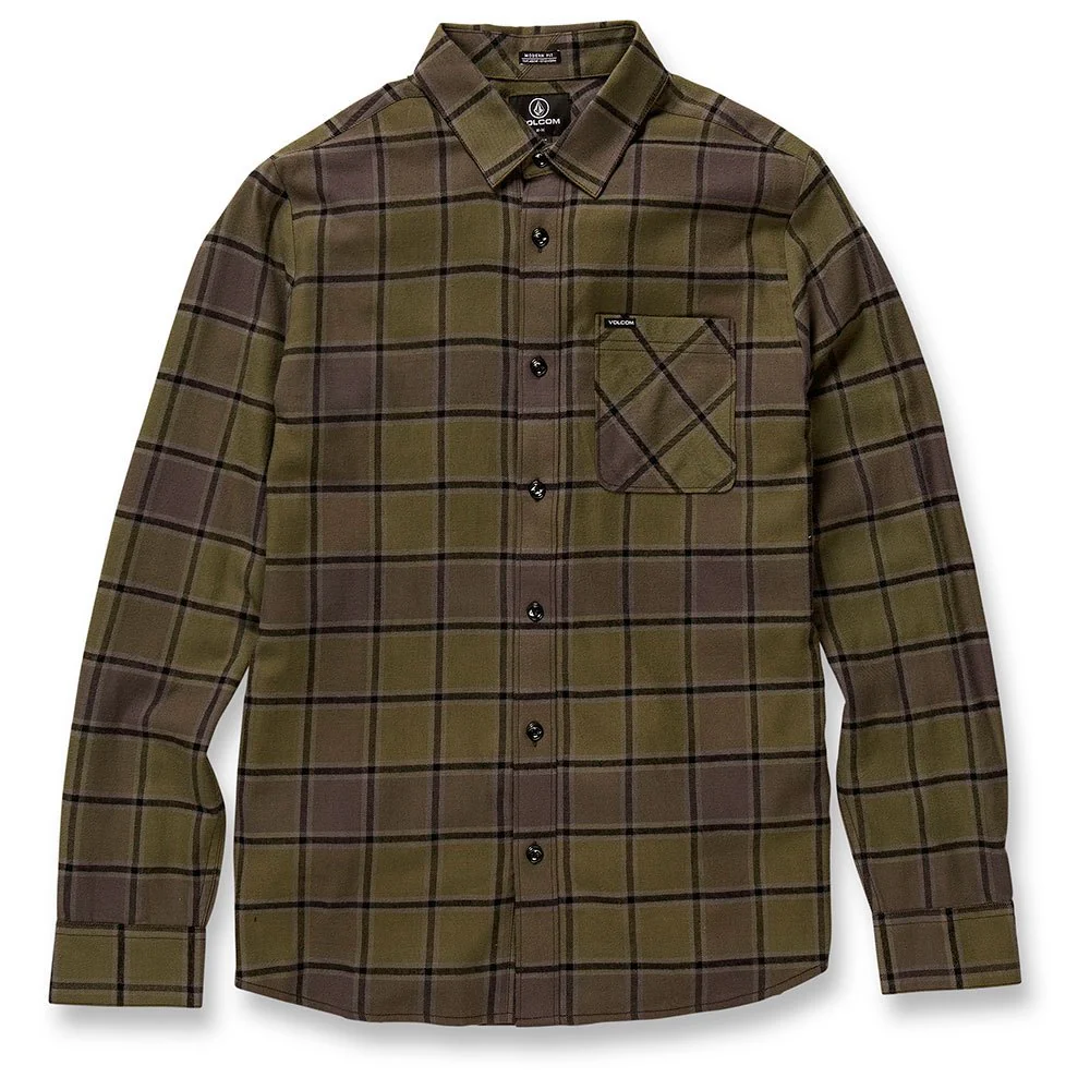 VOLCOM CADEN PLAID MILITARY | CAMISA DE FRANELA A CUADROS