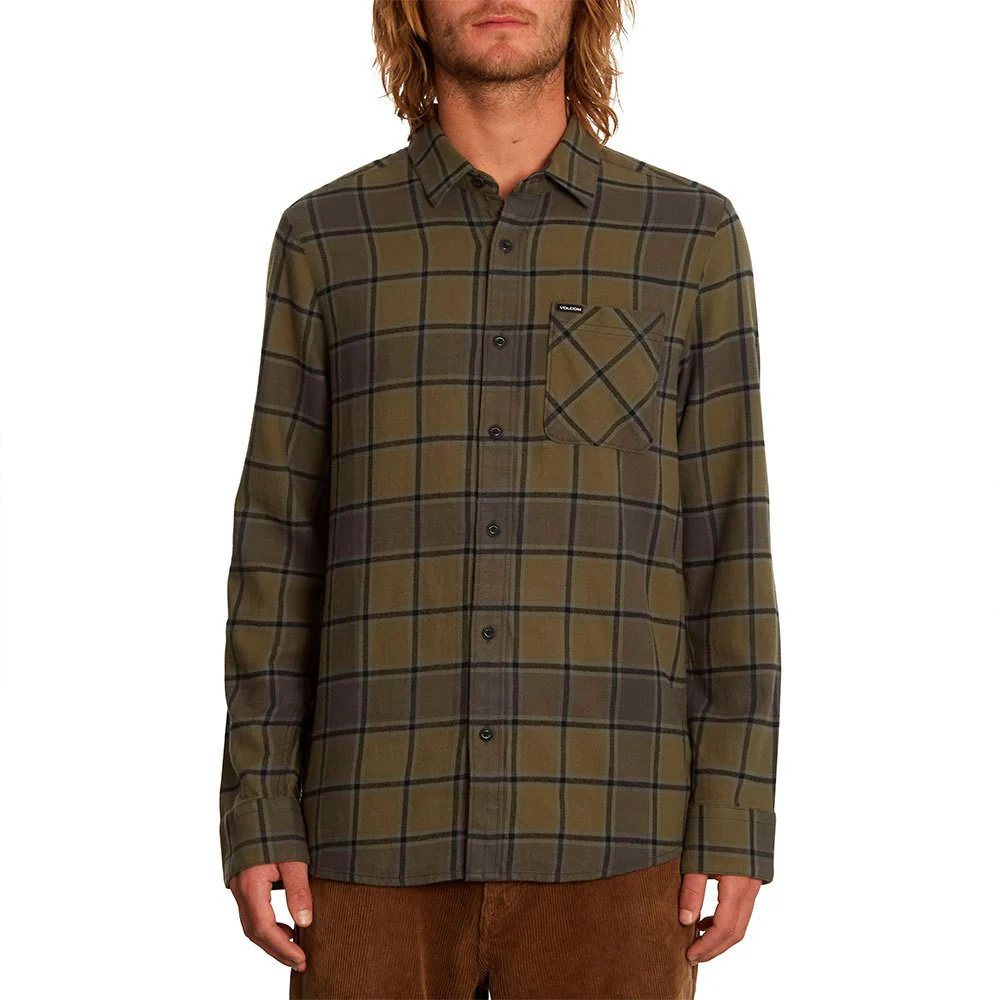 VOLCOM CADEN PLAID MILITARY | CAMISA DE FRANELA A CUADROS - Imagen 4