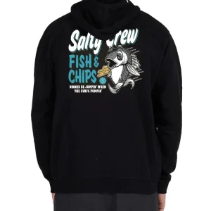 Salty Crew Fish and Chips Sudadera con Capucha - Negro