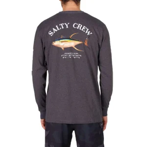 SALTY CREW AHI MOUNT L/S TEE CHARCOAL HEATHER | CAMISETA SURFERA DE MANGA LARGA