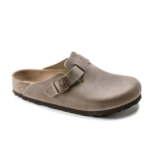 BIRKENSTOCK BOSTON BF LEATHER OIL TABACCO BROWN NARROW FIT | ZUECOS DE PIEL NOBUCK ENGROSADA