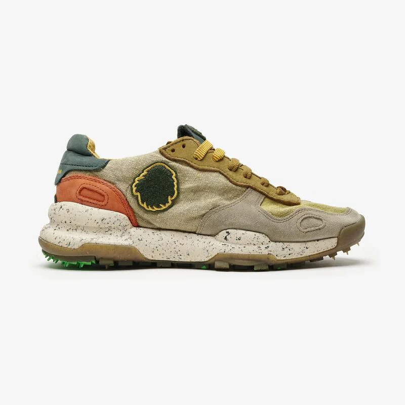 SATORISAN CHACRONA LINEN PSYCHADELIC KHAKI | ZAPATILLAS SOSTENIBLES - Imagen 3