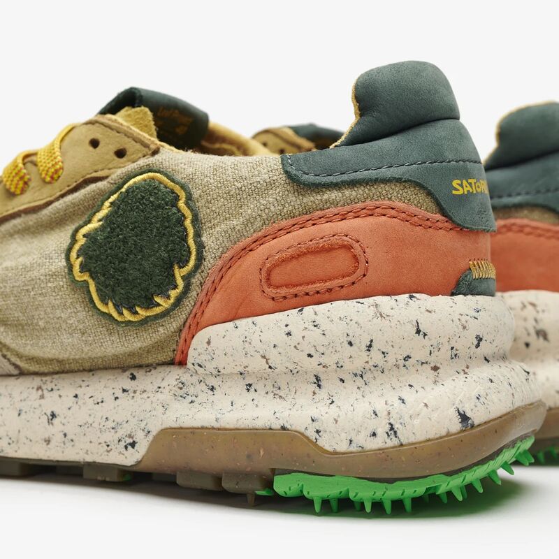 SATORISAN CHACRONA LINEN PSYCHADELIC KHAKI | ZAPATILLAS SOSTENIBLES - Imagen 5