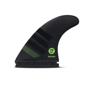 FUTURES FINS JJF THRUSTER ALPHA SERIES CARBON/VERDE | JUEGO DE QUILLAS THRUSTER TALLA MEDIANA
