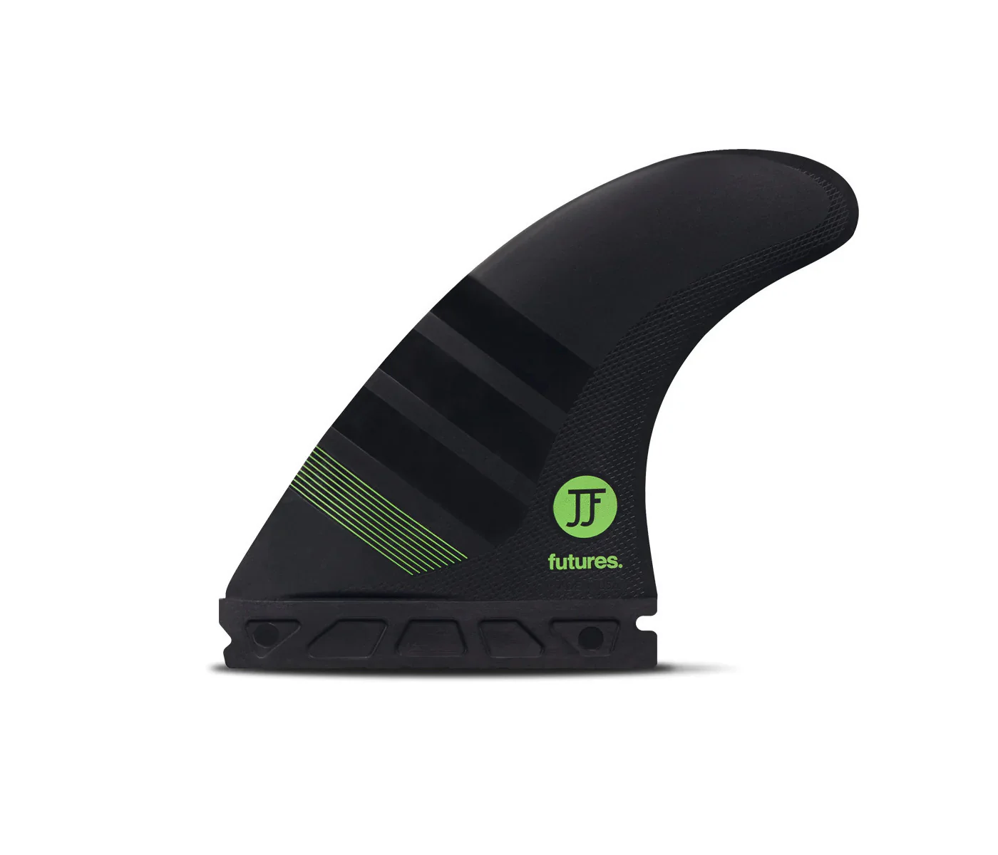 FUTURES FINS JJF THRUSTER ALPHA SERIES CARBON/VERDE | JUEGO DE QUILLAS THRUSTER TALLA MEDIANA - Imagen 2