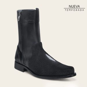 Bota de vestir en piel genuina de mantarraya para caballero