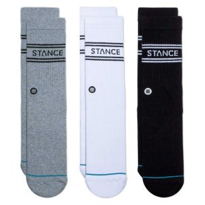 STANCE BASIC 3‑PACK CREW | CALCETINES ALTOS DE USO DIARIO