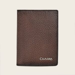 Tarjetero en piel genuina de venado