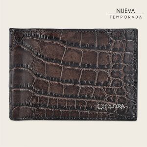 Cartera en piel genuina de alligator para caballero
