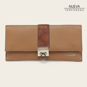 Cartera en piel genuina de alligátor para dama